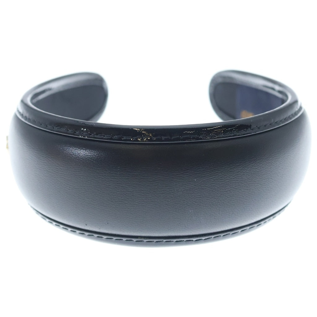 LOUIS VUITTON(ルイヴィトン) ヘッドバンド クルーザー モノグラム レザー カチューシャ レディース ブラック M77396