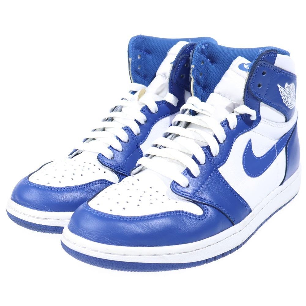 NIKE(ナイキ) AIR JORDAN 1 RETRO HIGH OG STORM BLUE エアジョーダン1 ストームブルー ハイカットスニーカー ブルー/ホワイト US9/27cm 555088-127
