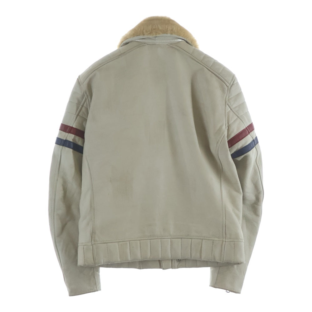 SCHOTT(ショット) USED加工 ダブルライダースジャケット ホワイト 3101020