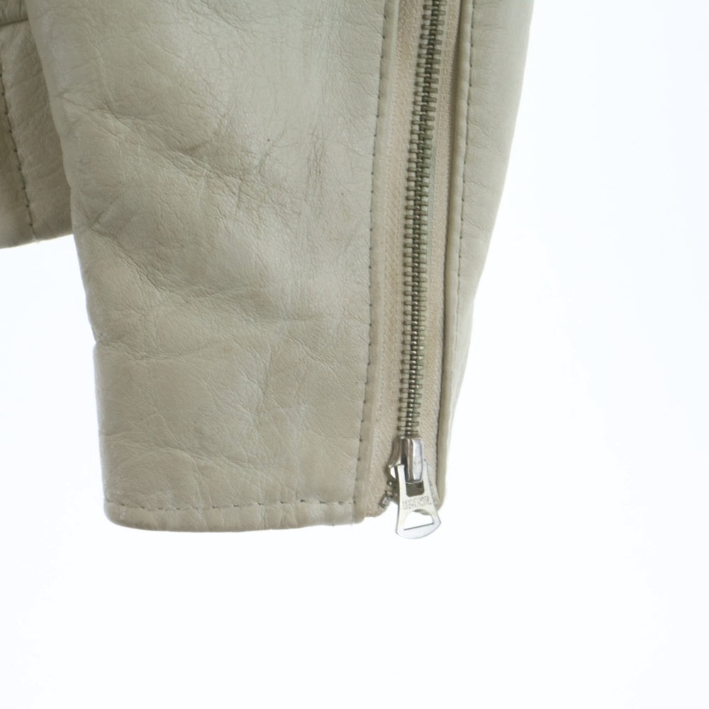 SCHOTT(ショット) USED加工 ダブルライダースジャケット ホワイト 3101020