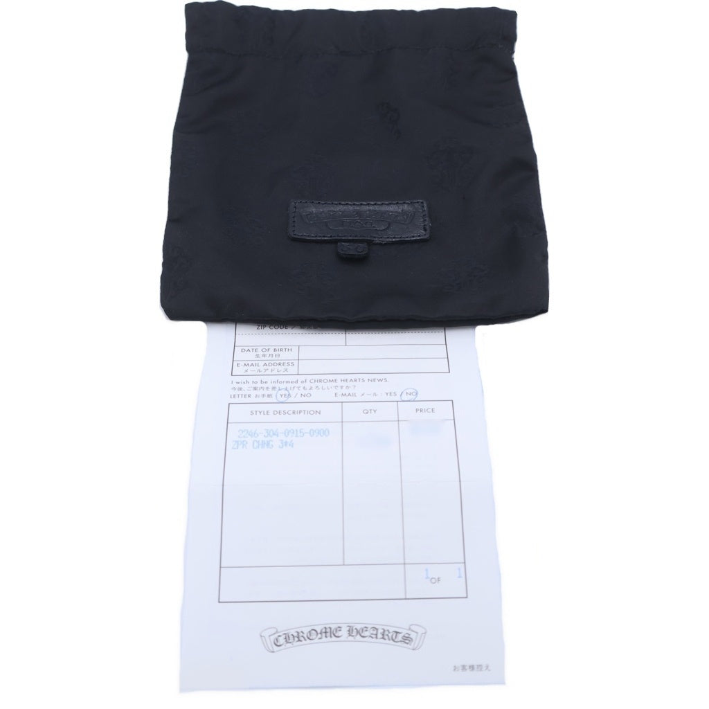 CHROME HEARTS(クロムハーツ) ZPR CHNG PURSE チェンジパース クロスパッチダガージップコインケース ブラック