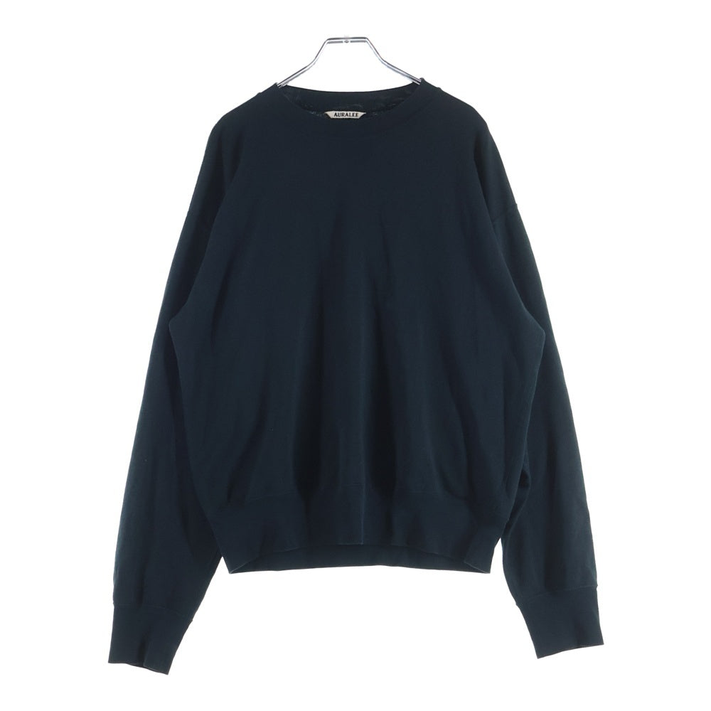 AURALEE(オーラリー) 26SS HIGH TWIST LIGHT SWEAT ハイツイスト ライト クルーネックスウェットトレーナー ブラック A26SP02MU