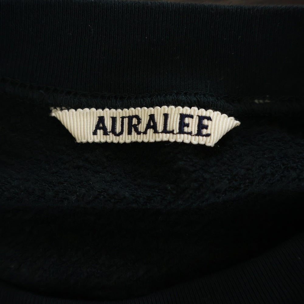 AURALEE(オーラリー) 26SS HIGH TWIST LIGHT SWEAT ハイツイスト ライト クルーネックスウェットトレーナー ブラック A26SP02MU
