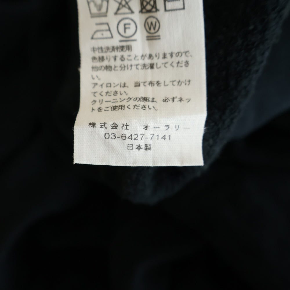 AURALEE(オーラリー) 26SS HIGH TWIST LIGHT SWEAT ハイツイスト ライト クルーネックスウェットトレーナー ブラック A26SP02MU