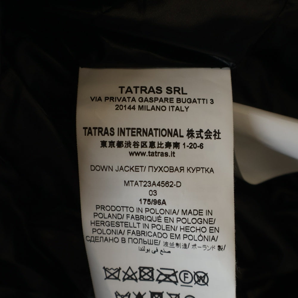 TATRAS(タトラス) 23AW BELBO DOWN JACKET ベルボ ダウンジャケット フーディー ブラック MTAT23A4562-D