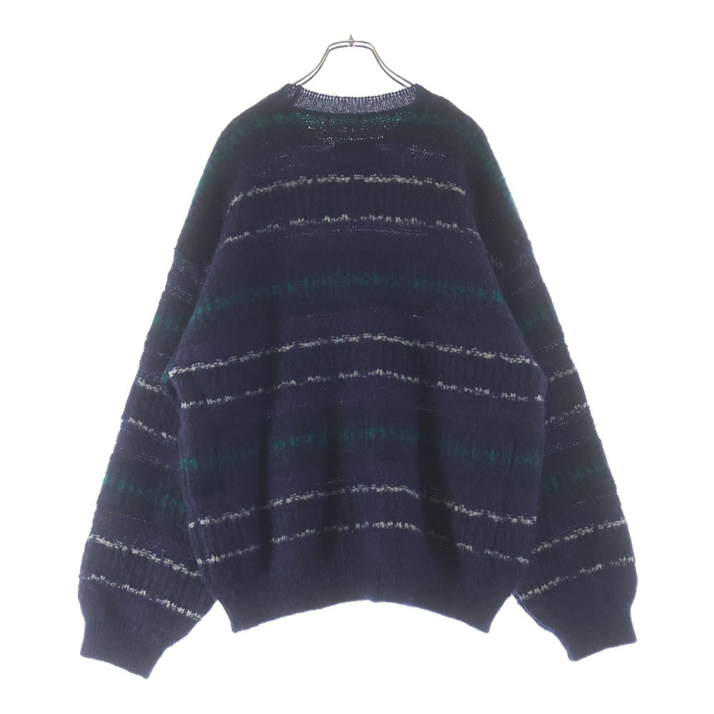 Stein(シュタイン) 22AW Silk Mohair Kint シルク モヘア ボーダー クルーネックニットセーター マルチカラー ST.452