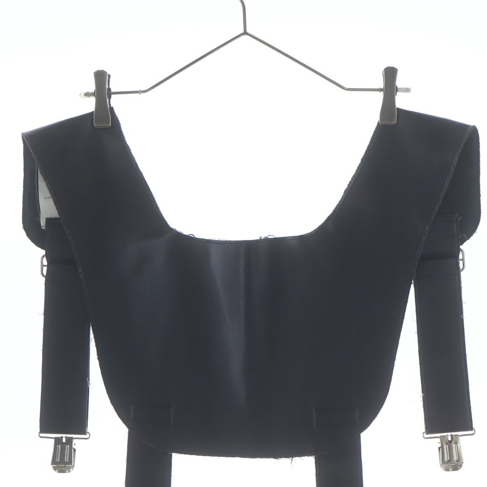 BLACK COMME des GARCONS(ブラックコムデギャルソン) 2018AD レザーハーネス ベスト ブラック 1C-V005