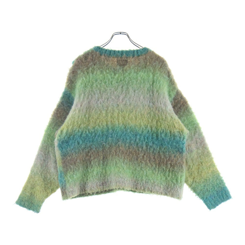 KAMIYA(カミヤ) Dyeing Knit Pullover ダイイング ニット ショルダーボタン クルーネックニットセーター グリーン G13PO049
