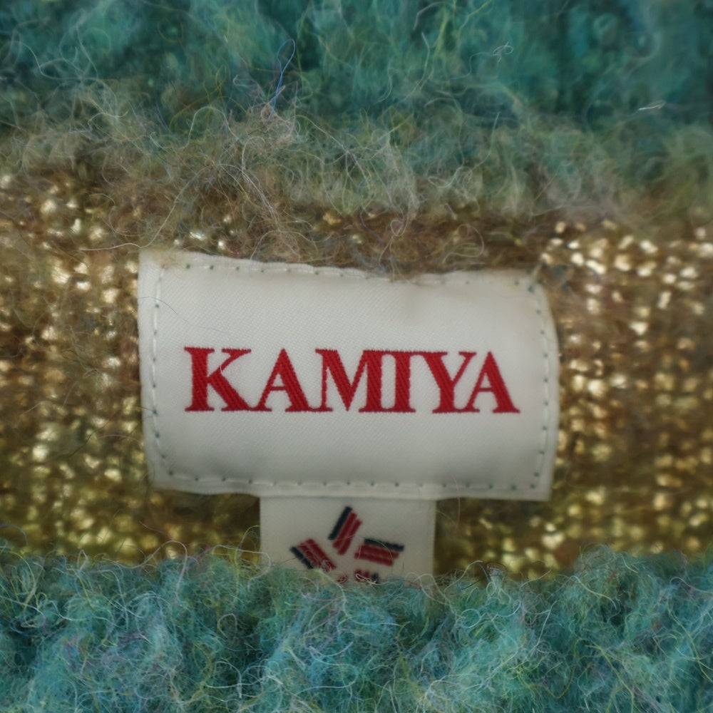 KAMIYA(カミヤ) Dyeing Knit Pullover ダイイング ニット ショルダーボタン クルーネックニットセーター グリーン G13PO049