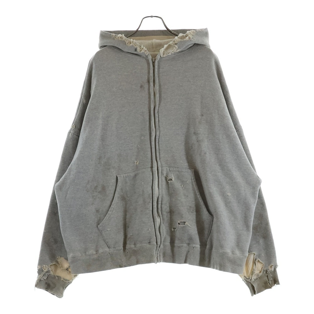 SAINT MICHAEL(セントマイケル) DOUBLE FACE SWEAT HOODIE ダブルフェイス スウェットプルオーバーフーディー グレー SM-HR1-0000-057