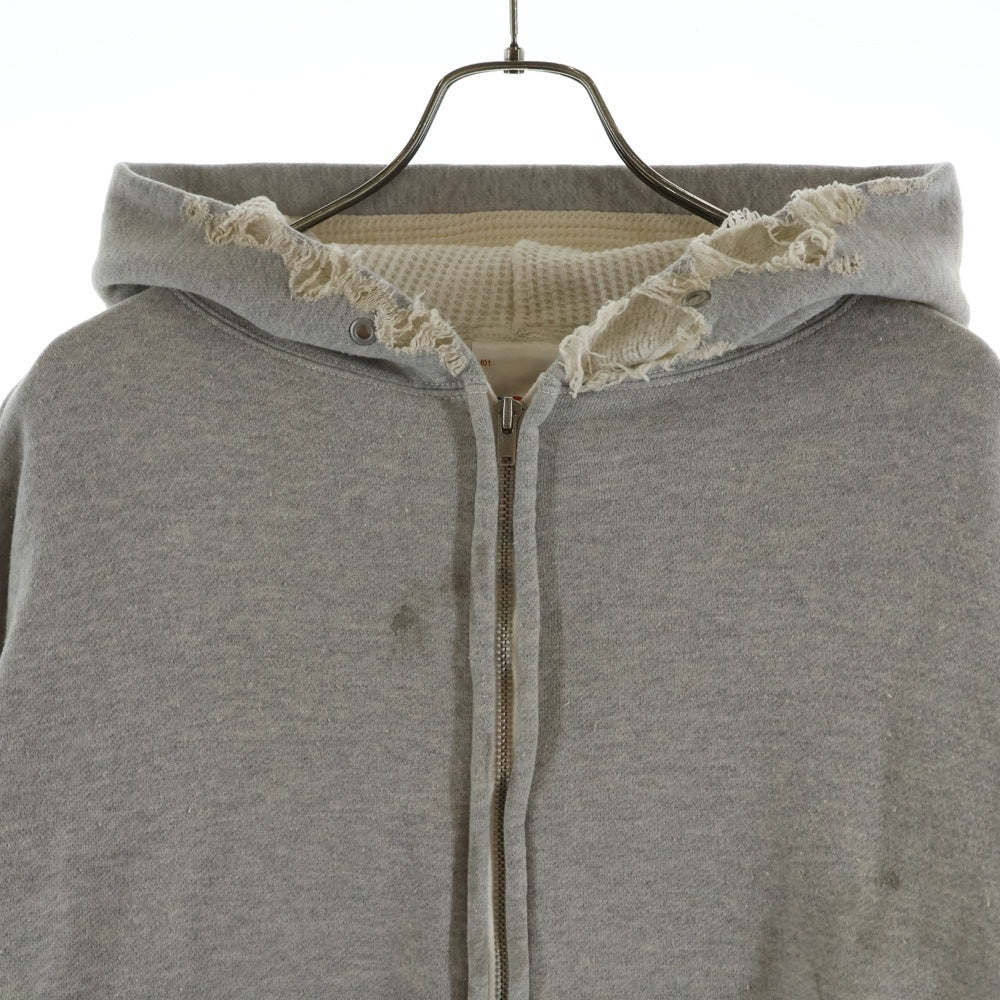 SAINT MICHAEL(セントマイケル) DOUBLE FACE SWEAT HOODIE ダブルフェイス スウェットプルオーバーフーディー グレー SM-HR1-0000-057