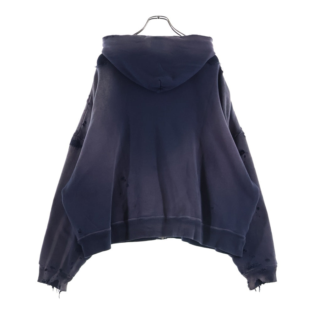 SAINT MICHAEL(セントマイケル) DOUBLE FACE ZIP UP SWEAT HOODIE ダブルフェイス スウェットジップアップフーディー パープル SM-HR8-0000-054