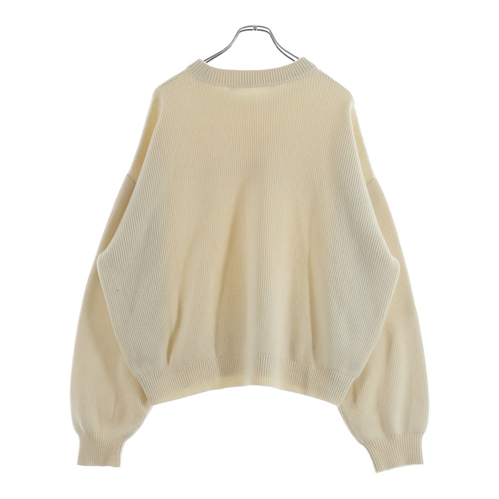 ALEXANDER WANG(アレキサンダーワン) PULLOVER WITH TPU LOGO PRINT ロゴプリント プルオーバー ニット ホワイト UKC4221037