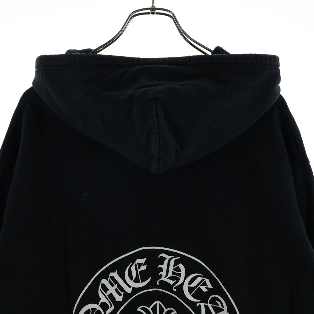 CHROME HEARTS(クロムハーツ) SWTSHRT HD ZIP LTD 東京限定バックホースシュープリントジップアップパーカー 長袖フーディ ブラック