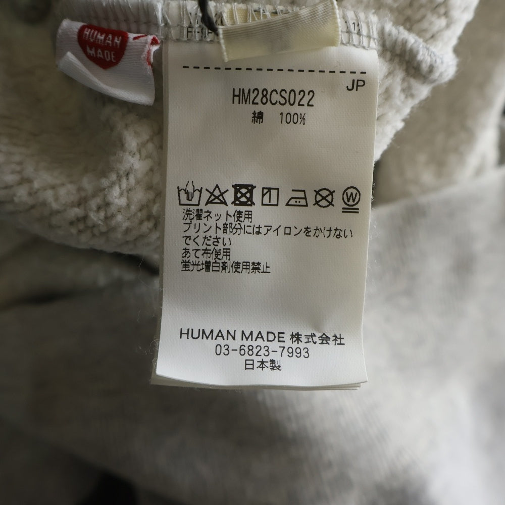 HUMAN MADE(ヒューマンメイド) GRAFFITI SWEATSHIRT 総柄 クルーネック長袖スウェットトレーナー HM28CS022 グレー