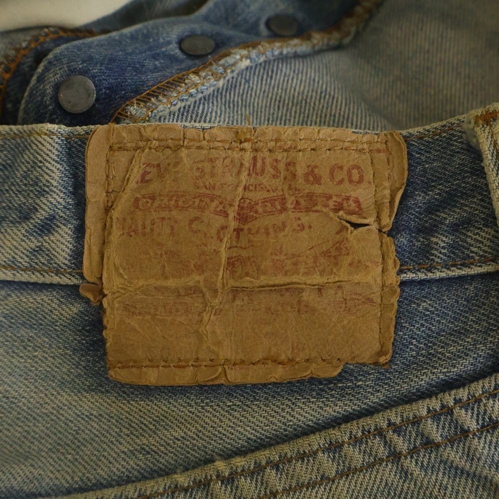 Levi's(リーバイス) 70s 501 66後期 Denim Pants ヴィンテージ ボタン裏6 チェーンステッチ スモールe 紙パッチ ボタンフライ デニムパンツ ジーンズ インディゴ