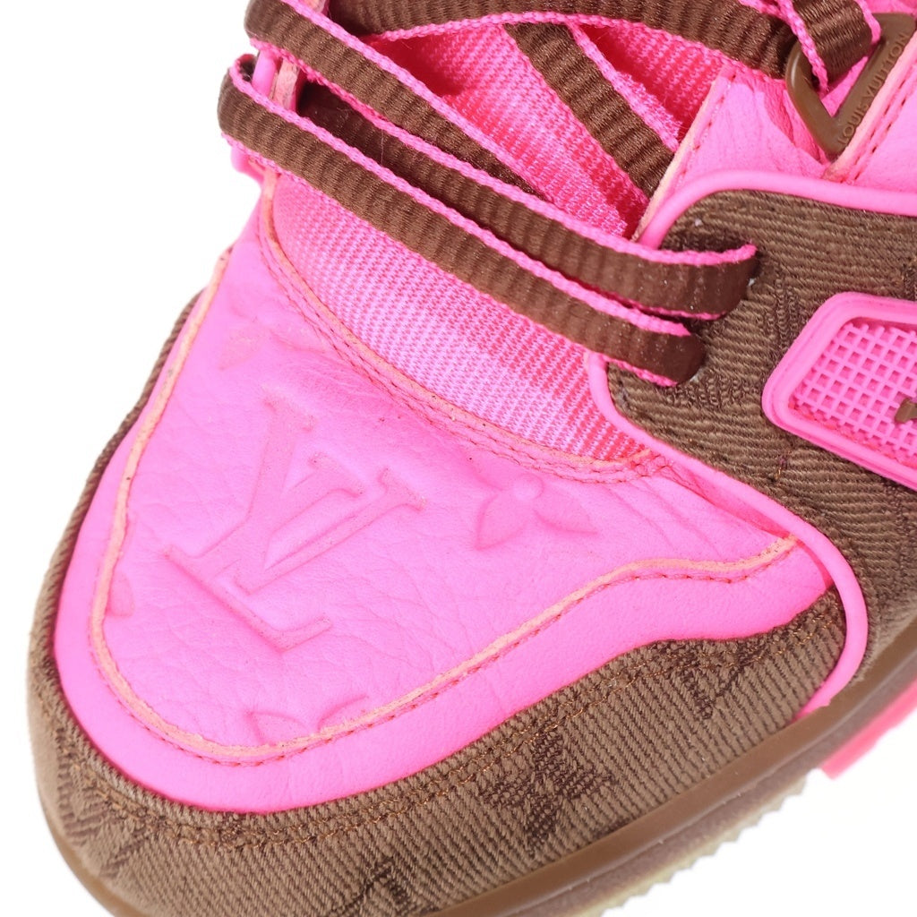 LOUIS VUITTON(ルイヴィトン) 21年製 LV TRAINER LVトレイナーライン モノグラム ローカットスニーカー ピンク/ブラウン 1A8Z5B