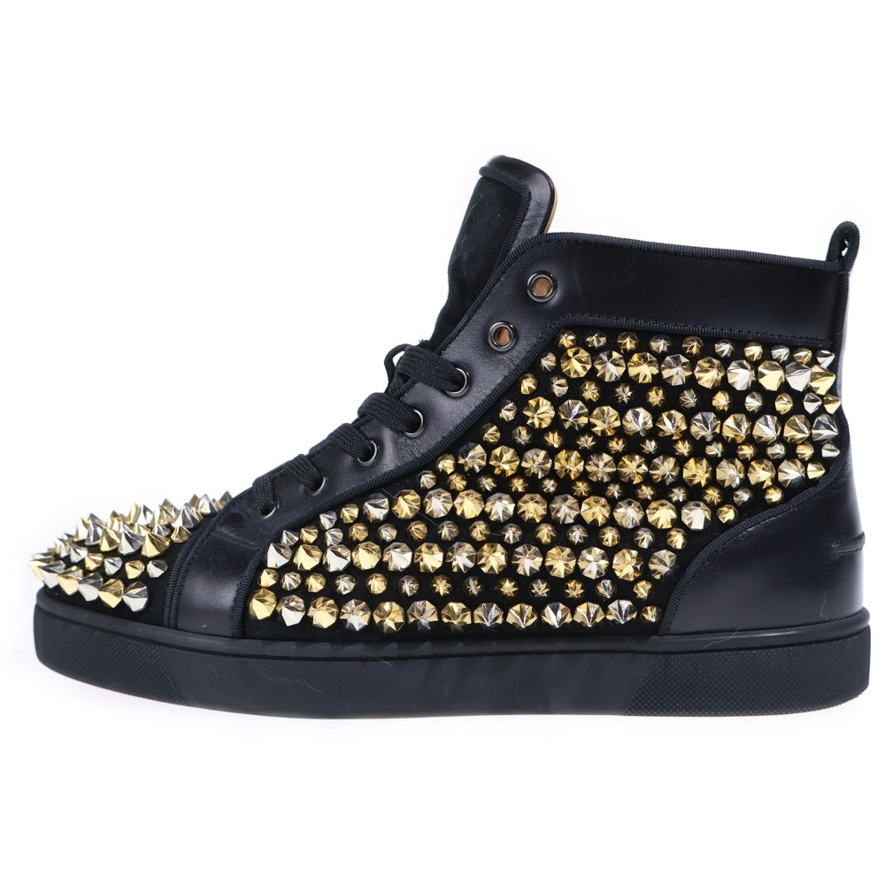 CHRISTIAN LOUBOUTIN(クリスチャンルブタン) LOUIS ORLATO FLAT VV ルイス スタッズ ハイカットスニーカー ブラック