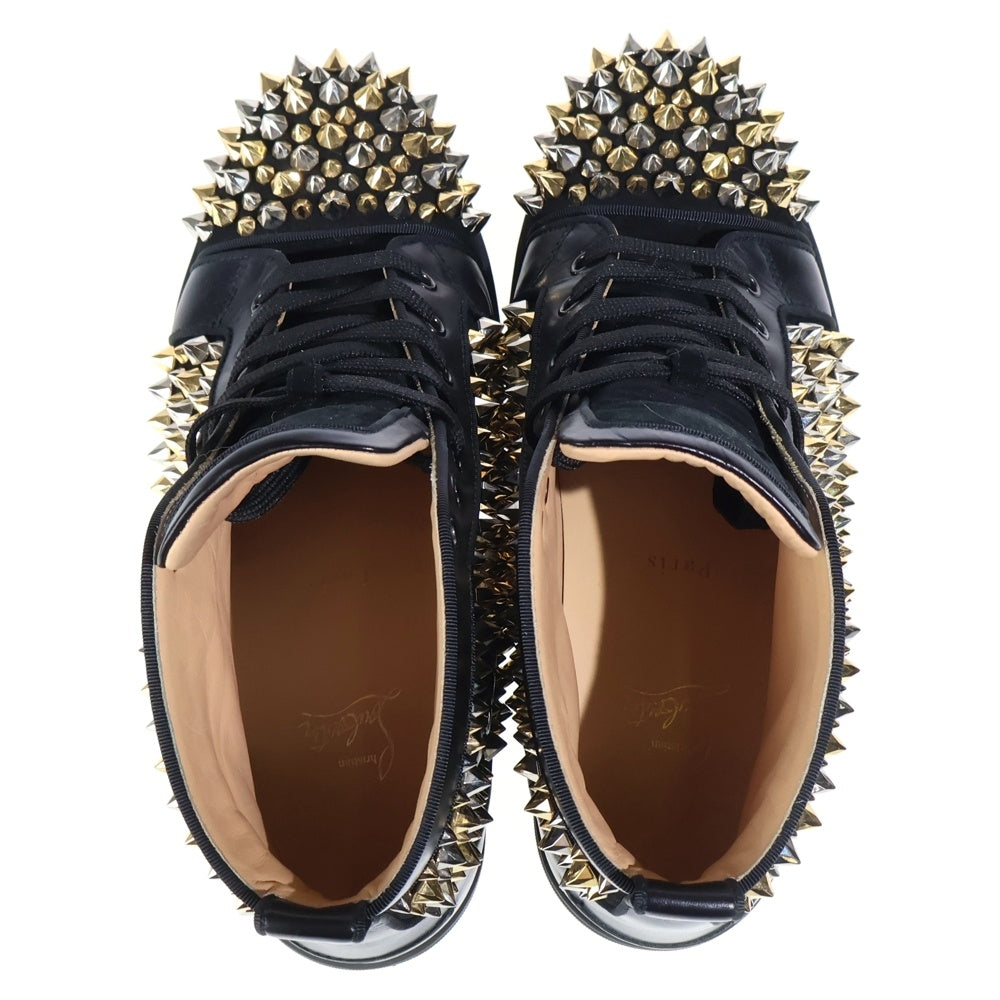CHRISTIAN LOUBOUTIN(クリスチャンルブタン) LOUIS ORLATO FLAT VV ルイス スタッズ ハイカットスニーカー ブラック