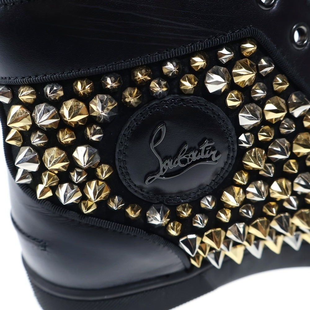 CHRISTIAN LOUBOUTIN(クリスチャンルブタン) LOUIS ORLATO FLAT VV ルイス スタッズ ハイカットスニーカー ブラック