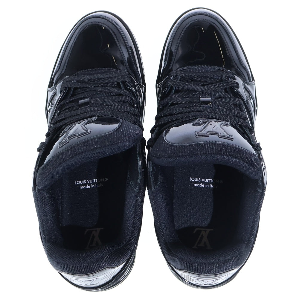 LOUIS VUITTON(ルイヴィトン) 20年製 LV Trainer Patent BM0242 トレイナーライン パテントレザー ローカットスニーカー ブラック