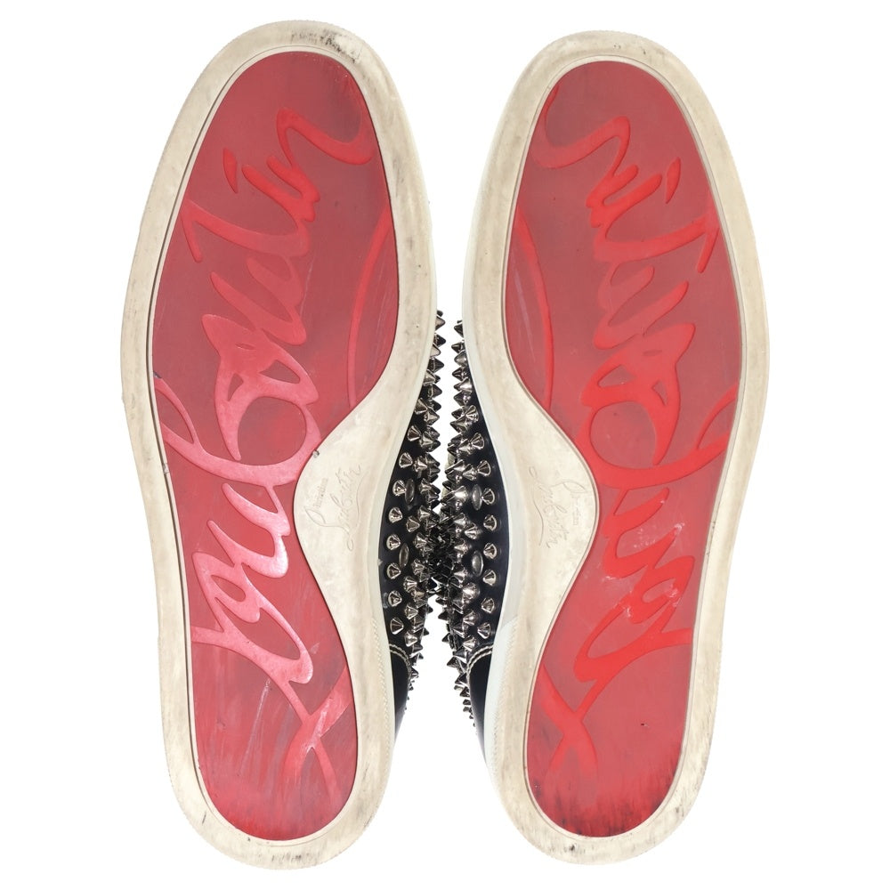 CHRISTIAN LOUBOUTIN(クリスチャンルブタン) LOUIS SPIKES FLAT CALF スパイク ルイス フラット カーフ スタッズハイカットスニーカー ブラック