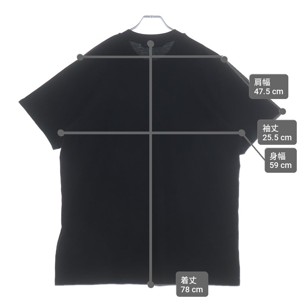 MONCLER(モンクレール) 22SS GENIOUS 1952 SS THIRT H20928C00007 フロントワンポイントロゴパッチ クルーネック半袖Tシャツカットソー ブラック