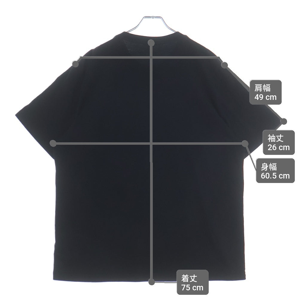 MONCLER(モンクレール) 21SS MAGLIA T-SHIRT G109H8C00002 フロントプリントクルーネック半袖Tシャツカットソー ブラック