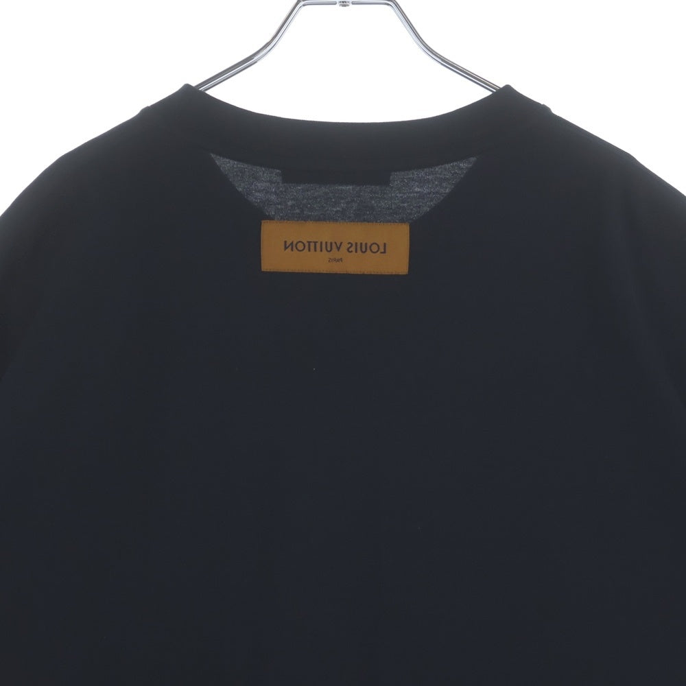 LOUIS VUITTON(ルイヴィトン) 21AW LVデボス エンボスロゴ クルーネック 半袖Tシャツ カットソー ブラック RM212 NPG HLY64W