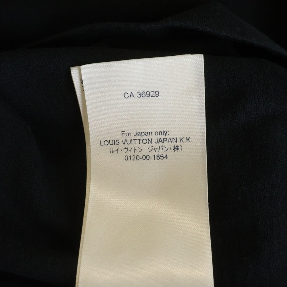 LOUIS VUITTON(ルイヴィトン) 21AW LVデボス エンボスロゴ クルーネック 半袖Tシャツ カットソー ブラック RM212 NPG HLY64W