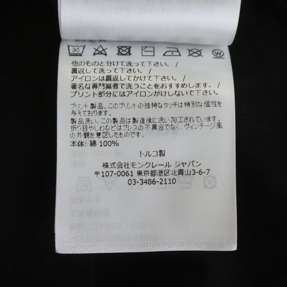 MONCLER(モンクレール) 22AW ×MARVEL SPIDERMAN SS THIRT H20918C00004 マーベル スパイダーマン フロントプリントクルーネック半袖Tシャツカットソー ブラック