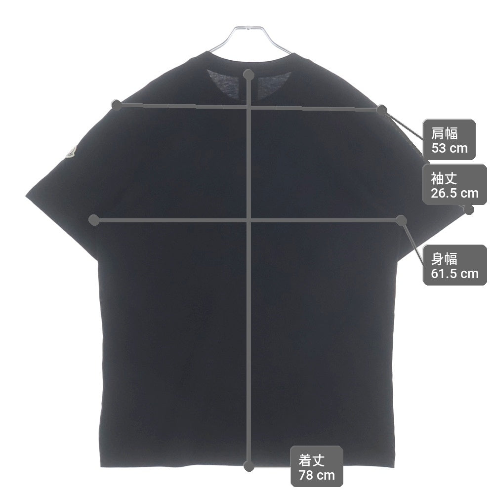 MONCLER(モンクレール) 22AW ×MARVEL SPIDERMAN SS THIRT H20918C00005 マーベル スパイダーマン フロントポケットクルーネック半袖Tシャツカットソー ブラック