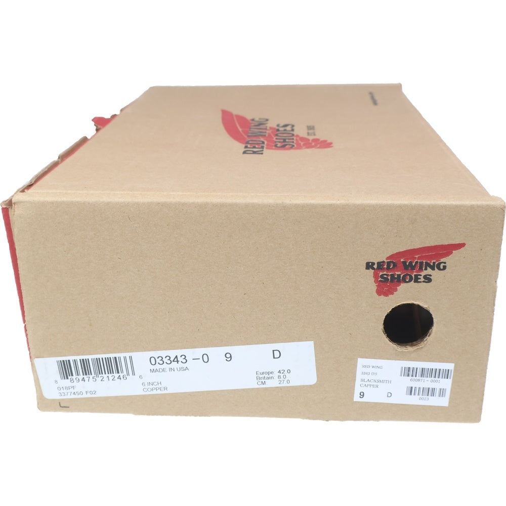 RED WING(レッド ウイング) Blacksmith ブラックスミス レースアップブーツ レザーブーツ ブラウン US9/27cm 3343