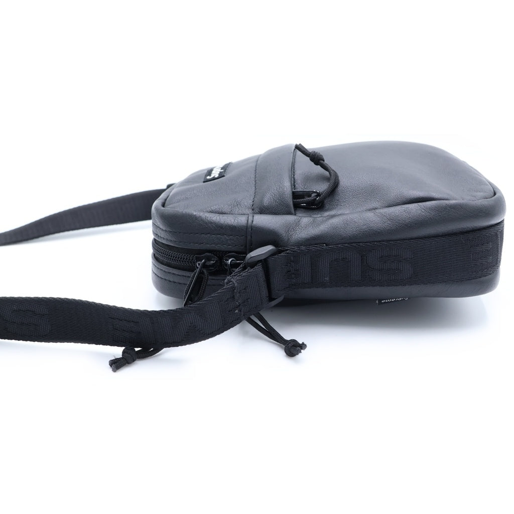 SUPREME(シュプリーム) 24AW Leather Shoulder Bag レザーショルダーバッグ ブラック