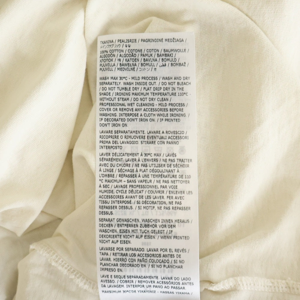 Maison Martin Margiela(メゾンマルタンマルジェラ) 25SS スタンプロゴプリント オーバーサイズ クルーネック半袖Tシャツカットソー アイボリー S51GC0534