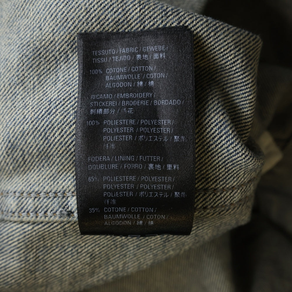 BALENCIAGA(バレンシアガ) 19AW フロント刺繍ロゴ デニムジャケット インディゴ 594386 TCW03