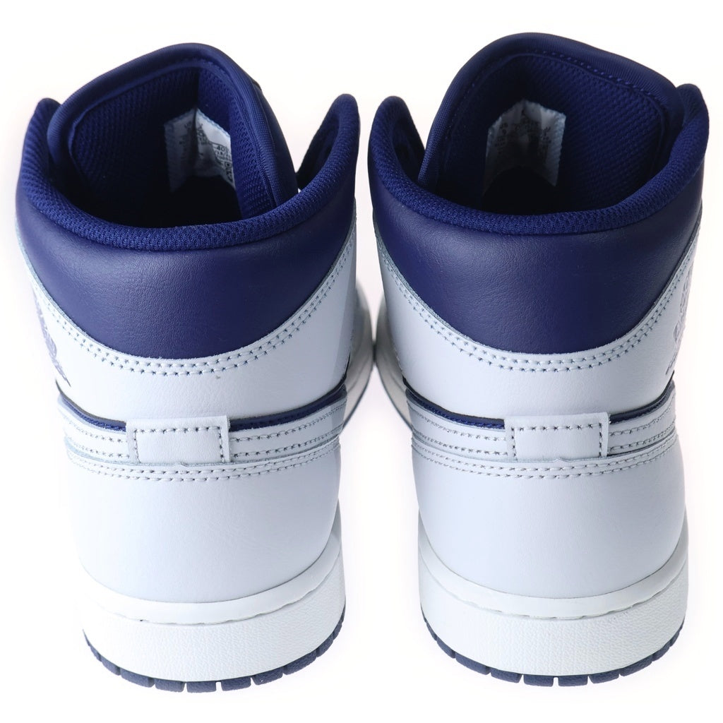 NIKE(ナイキ) Air Jordan 1 Mid Blue Void エアジョーダン1 ミッド ブルーボイド ハイカットスニーカー US9/27cm ブルー/ホワイト DQ8426 403