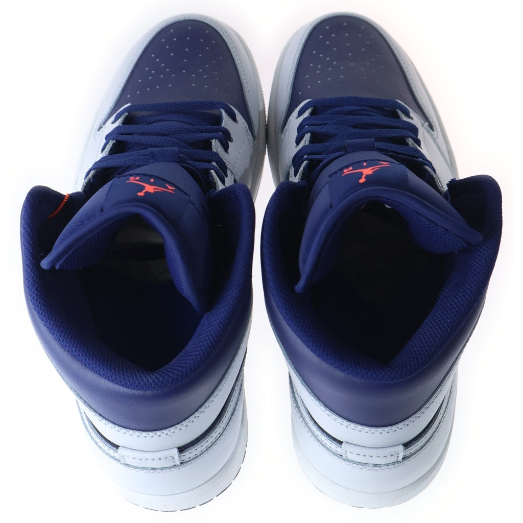 NIKE(ナイキ) Air Jordan 1 Mid Blue Void エアジョーダン1 ミッド ブルーボイド ハイカットスニーカー US9/27cm ブルー/ホワイト DQ8426 403