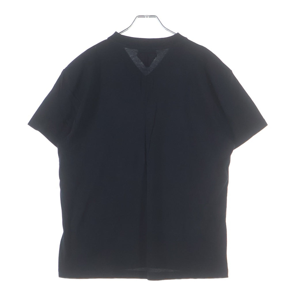 PRADA(プラダ) Vネック コットン 半袖カットソー ブラック UJM493-S151-ILK