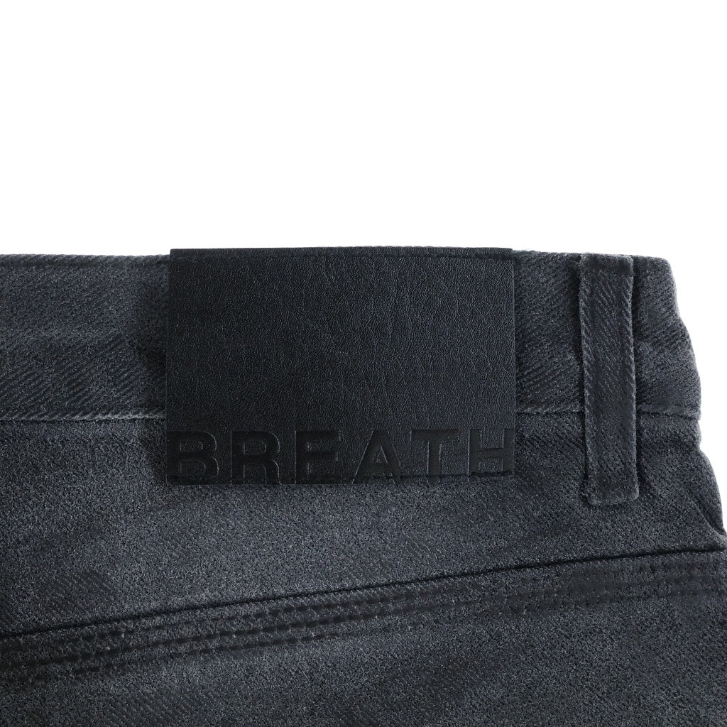 BREATH(ブレス) 26SS COATING DOUBLE KNEE DENIM PANTS コーティングデニムカーゴパンツ ブラック BR26SS-P1001
