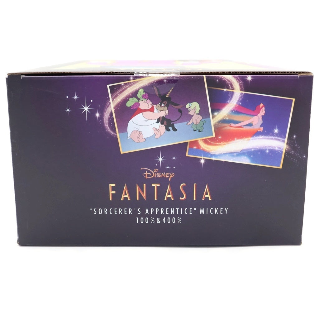 MEDICOM TOY(メディコムトイ) ×Disney BE@RBRICK FANTASIA SORCERER'S APPRENTICE MICKEY 100% 400% ディズニー ベアブリック マーケット ミッキー フィギュア 人形 ピンク