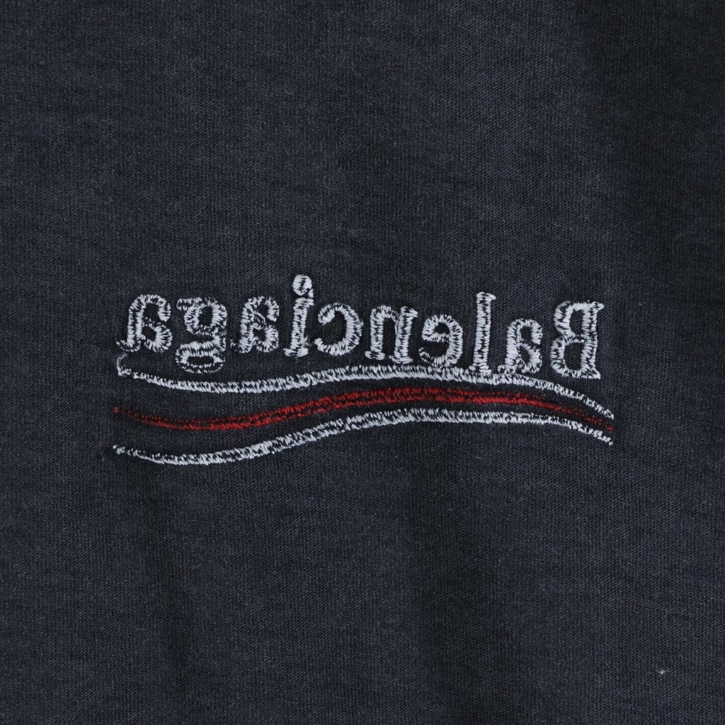 BALENCIAGA(バレンシアガ) 24SS Political Campaign Inside Out Tee 830247 ポリティカルキャンペーンインサイドアウトロゴ ダメージ加工 オーバーサイズ クルーネック半袖Tシャツ
