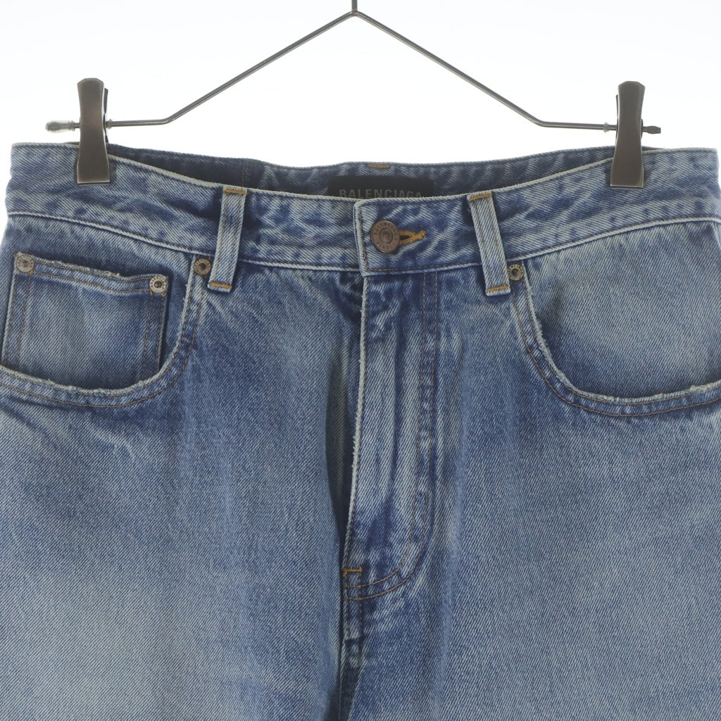 BALENCIAGA(バレンシアガ) Loose Fit Jeans 736540 ルーズフィット ウォッシュド加工デニムパンツ ジーンズ インディゴ
