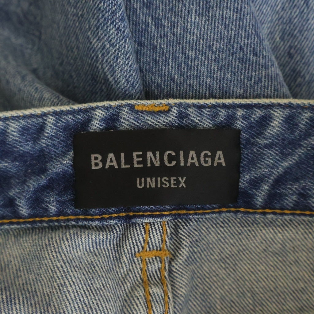 BALENCIAGA(バレンシアガ) Loose Fit Jeans 736540 ルーズフィット ウォッシュド加工デニムパンツ ジーンズ インディゴ