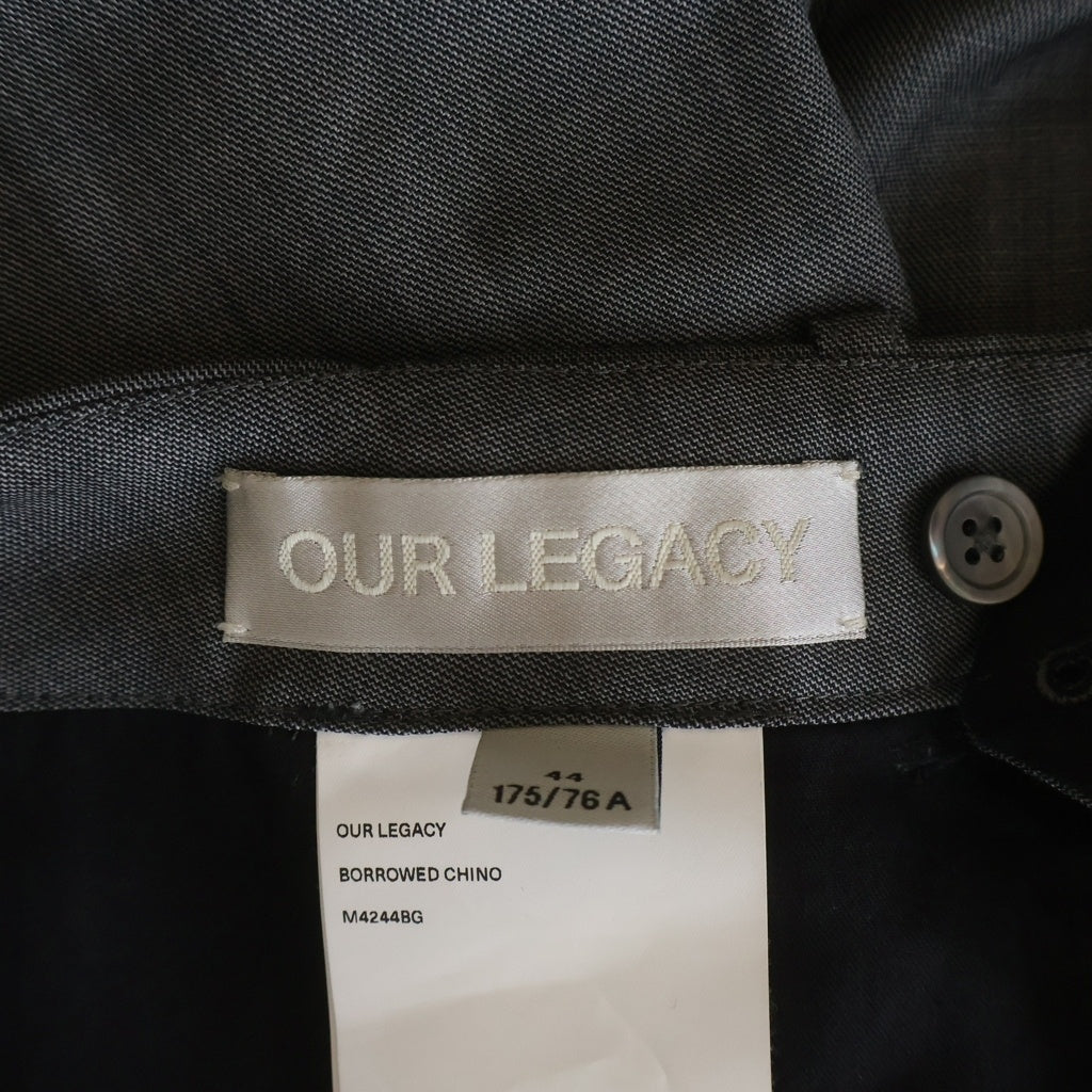 OUR LEGACY(アワーレガシー) バージンウール レギュラーストレート スラックス グレー M4244BG
