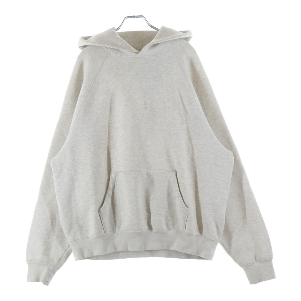 FEAR OF GOD ESSENTIALS(フィアオブゴッド エッセンシャルズ) BACK RUBBER LOGO HOODIE バックラバーロゴ プルオーバースウェットパーカー フーディー ホワイト