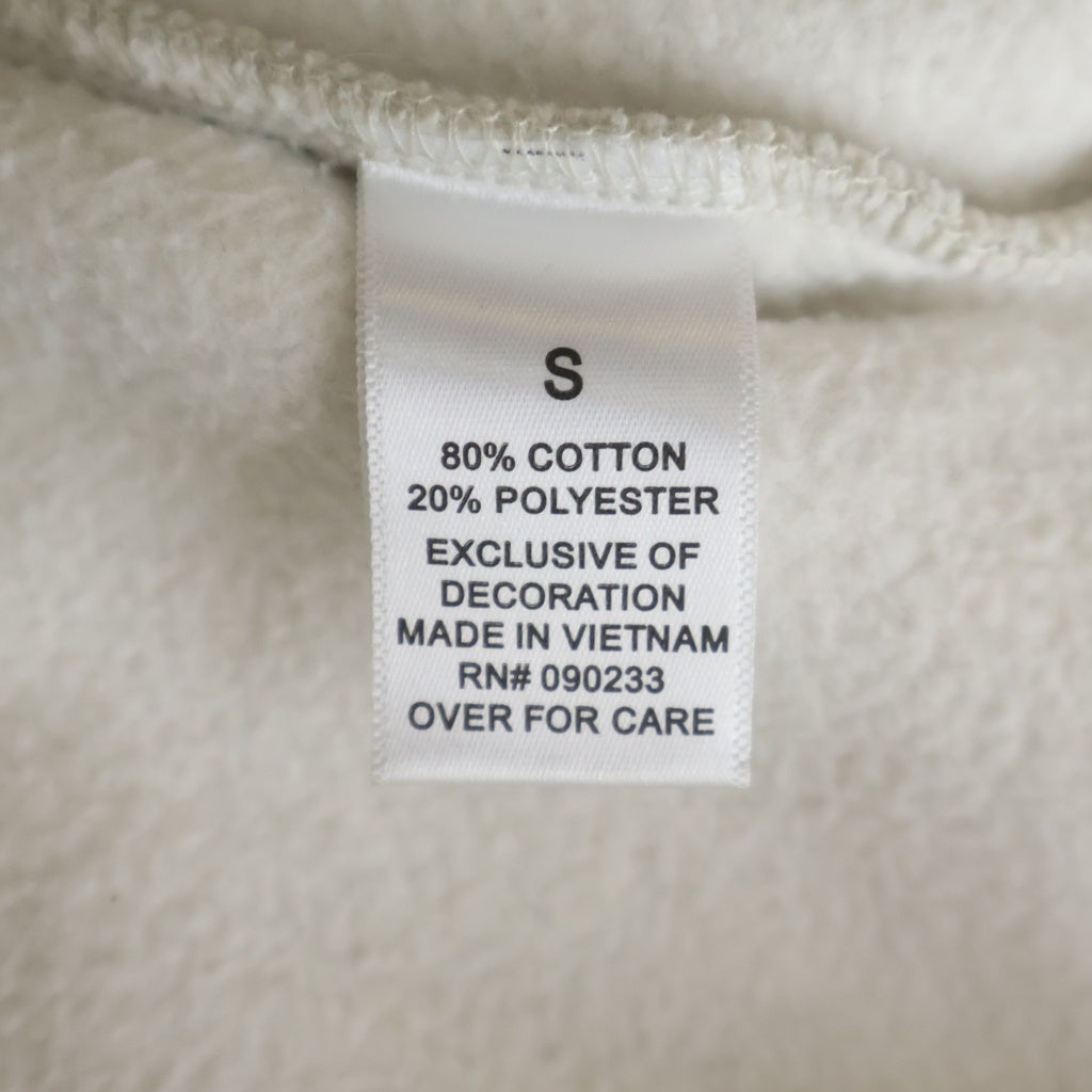 FEAR OF GOD ESSENTIALS(フィアオブゴッド エッセンシャルズ) BACK RUBBER LOGO HOODIE バックラバーロゴ プルオーバースウェットパーカー フーディー ホワイト