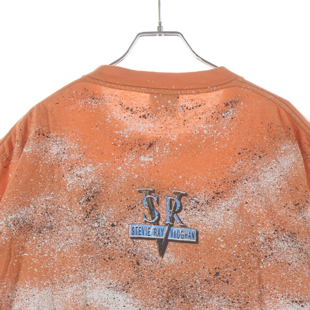 VINTAGE(ヴィンテージ) 90s STEVIE RAY VAUGHAN 1993 BROCKUMタグ スティービー レイ ヴォーン 両面プリント クルーネック半袖Tシャツカットソー オレンジ