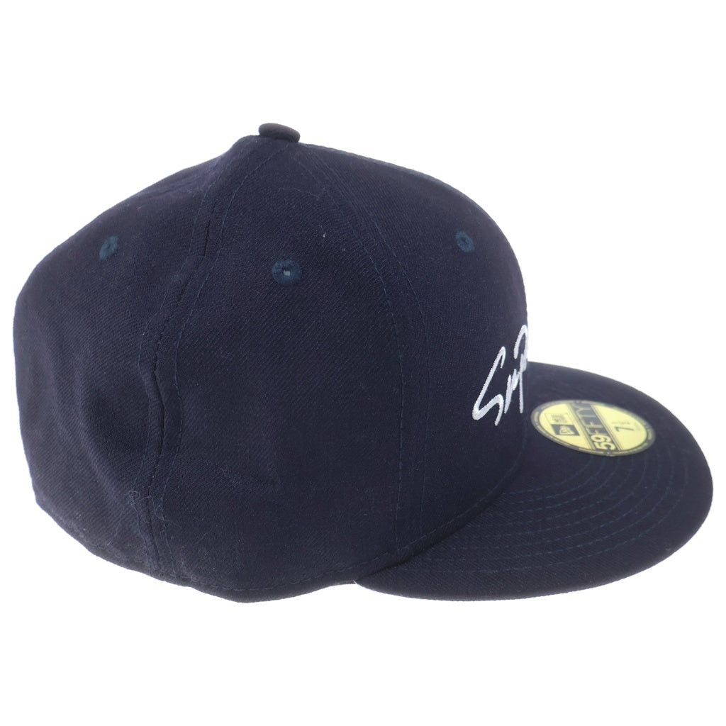 SUPREME(シュプリーム) 18AW ×NEW ERA Classic Script ニューエラ クラシックスクリプト キャップ 帽子 7 1/2 ネイビー