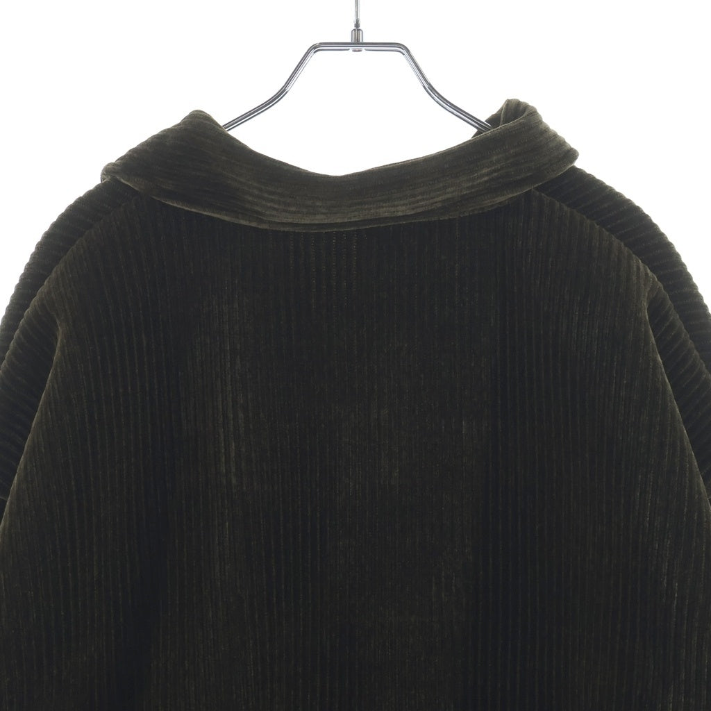 KITH(キス) 25AW Bonded Cord Boucle Nelson Rugby フロント ロゴ コーデュロイ ラグビー シャツジャケット カーキ 25-072-060-0011-4-0